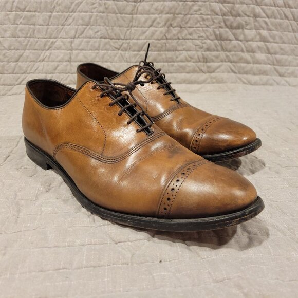 Allen Edmonds Fifth Avenue Cap-toe Oxford Dress Shoe, Bourbon Leather, Mens 13 - Picture 1 of 9